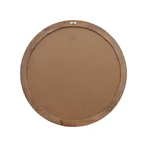 30 inch round mirror circular mirror of Uttermost Square-Cut Gleam Round Wall Mirror's back view